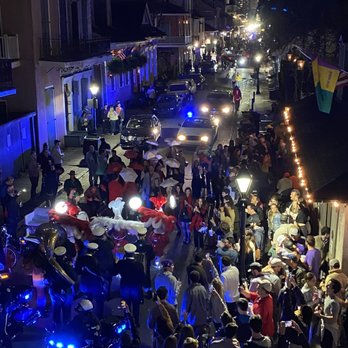 Lafitte Hotel & Bar - Second floor balcony about 8pm in January - Hotels Near Me - New Orleans, Louisiana Lafitte Hotel & Bar - Second floor balcony about 8pm in January - Hotels Near Me - New Orleans, Louisiana