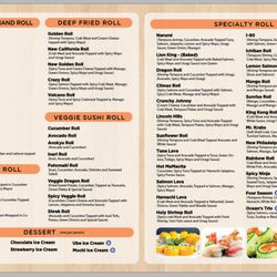 Narumi Sushi - All you can eat menu