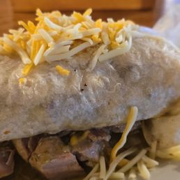 Meat Lovers burrito: replaced ham with chile verde