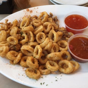 Skipjack's - Calamari with sweet chili and marinara sauces....pretty good - Seafood Near Me - Nottingham, Maryland Skipjack's - Calamari with sweet chili and marinara sauces....pretty good - Seafood Near Me - Nottingham, Maryland