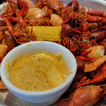 Fish City Grill - Boiled crawfish, shrimp, sausage, Cajun butter. - Seafood Near Me - Flower Mound, Texas Fish City Grill - Boiled crawfish, shrimp, sausage, Cajun butter. - Seafood Near Me - Flower Mound, Texas