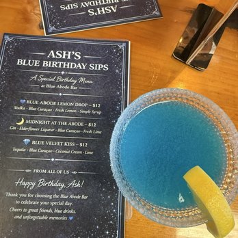 The Blue Abode Bar - They helped me with a custom drink menu for my birthday! - Sports Bars Near Me - Bellingham, Washington