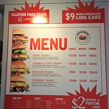 Crack Burger - Menu (June 2026) - Burgers Near Me - Toronto, Ontario