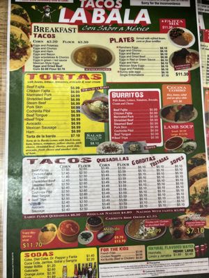 Menu photo 4 Tacos La Bala Houston, TX Menu photo 4 Tacos La Bala Houston, TX
