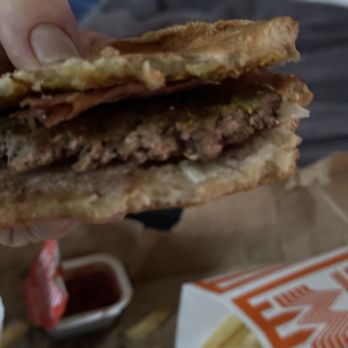 Whataburger - This is what it look like look at how thin that bun is - Burgers Near Me - Mesa, Arizona
