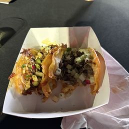 1 birria and 1 asada taco. Both were amazing in delicious!! 1 birria and 1 asada taco. Both were amazing in delicious!!