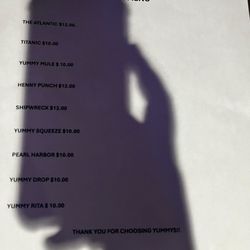 Yummy’s Garage - Cocktail Menu