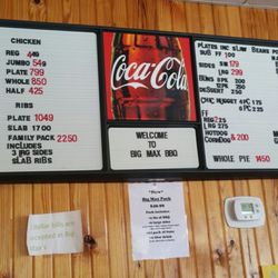 BIG MAX Pit Bar-B-Que - The menu!