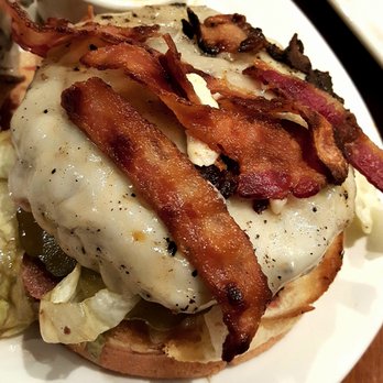Outback Steakhouse - Outback burger cooked perfectly. Added bacon and provolone. $11.99 with a side. - Steakhouses Near Me - Colonie, New York Outback Steakhouse - Outback burger cooked perfectly. Added bacon and provolone. $11.99 with a side. - Steakhouses Near Me - Colonie, New York