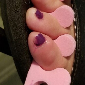 Concrete Nail Bar - Messed up my polish putting my feet into my sandals and didn't mention it or fix it. - Nail Salons Near Me - Bedford, Texas Concrete Nail Bar - Messed up my polish putting my feet into my sandals and didn't mention it or fix it. - Nail Salons Near Me - Bedford, Texas