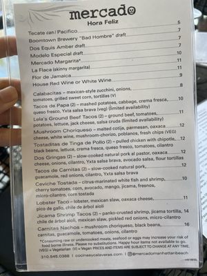 Menu photo 8 Mercado Manhattan Beach Manhattan Beach, CA Menu photo 8 Mercado Manhattan Beach Manhattan Beach, CA