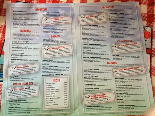 Menu photo 6 Red Barn Cafe Mount Vernon, MO