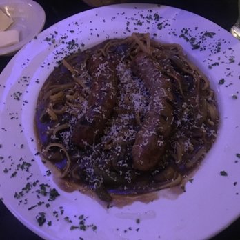 Lombardo's Trattoria - Linguine Lombardo with house made sausage in a red sherry wine sauce - Italian Near Me - Saint Louis, Missouri