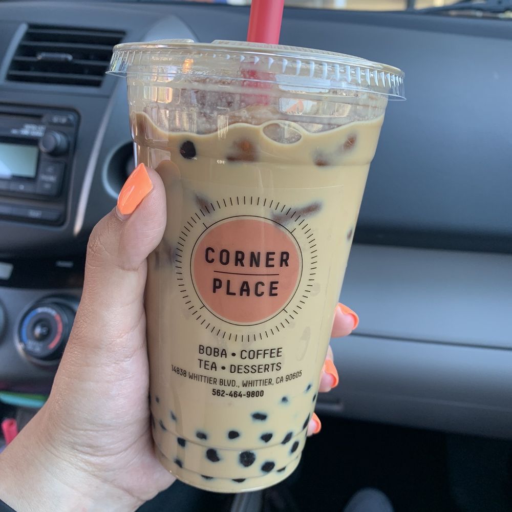 Hooked On Coffee - Iced Spanish Latte with boba - Coffee & Tea Near Me - Whittier, California Hooked On Coffee - Iced Spanish Latte with boba - Coffee & Tea Near Me - Whittier, California