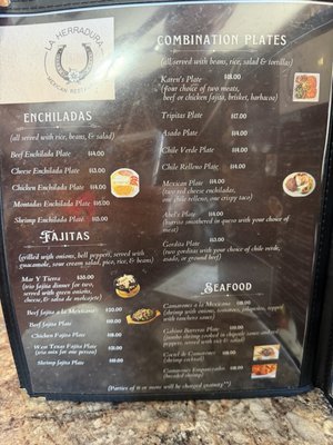 Menu photo 2 La Herradura Restaurant Midland, TX