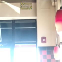 Jimmy John's - "No hippies allowed" sign, right above the door.