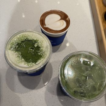 Bada Coffee - Top: Mocha Coffee with 3 shots of espresso Left: Matcha Cloud Bottom Right: Matcha Strawberry - Coffee & Tea Near Me - Torrance, California Bada Coffee - Top: Mocha Coffee with 3 shots of espresso Left: Matcha Cloud Bottom Right: Matcha Strawberry - Coffee & Tea Near Me - Torrance, California