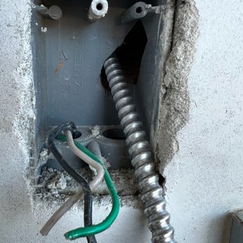 Simple Choice Construction - Not to Code - Electrical outlet box they installed in my outdoor kitchen post inspection. Hole makes it less a able to contain a fire. - General Contractors Near Me - West Hills, California Simple Choice Construction - Not to Code - Electrical outlet box they installed in my outdoor kitchen post inspection. Hole makes it less a able to contain a fire. - General Contractors Near Me - West Hills, California