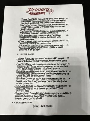 Menu photo 7 Primary Tavern Ocala, FL