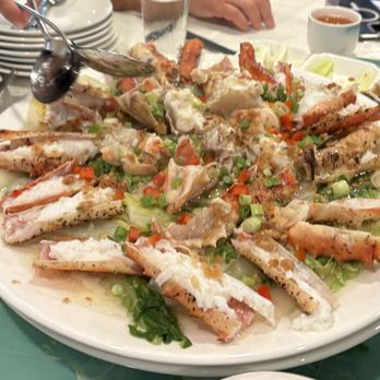 Wu's Dynasty - Fresh steam crab over noodles. - Dim Sum Near Me - New York, New York