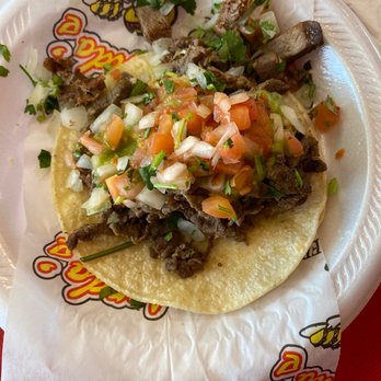 Abelardo's Mexican Fresh - Carne asada tocos.  Large portions of tender, flavorful marinated beef.  Also has pico and cilantro added.   Very good - Mexican Near Me - West Des Moines, Iowa