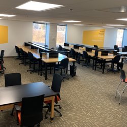 Nexus Impact Center - Nexus Impact Coworkng Corner with various desks that could be rented as dedicated desks.