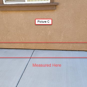 California Paver Pros - Picture C - Area measured for distance between concrete and weep line - Masonry/Concrete Near Me - Roseville, California