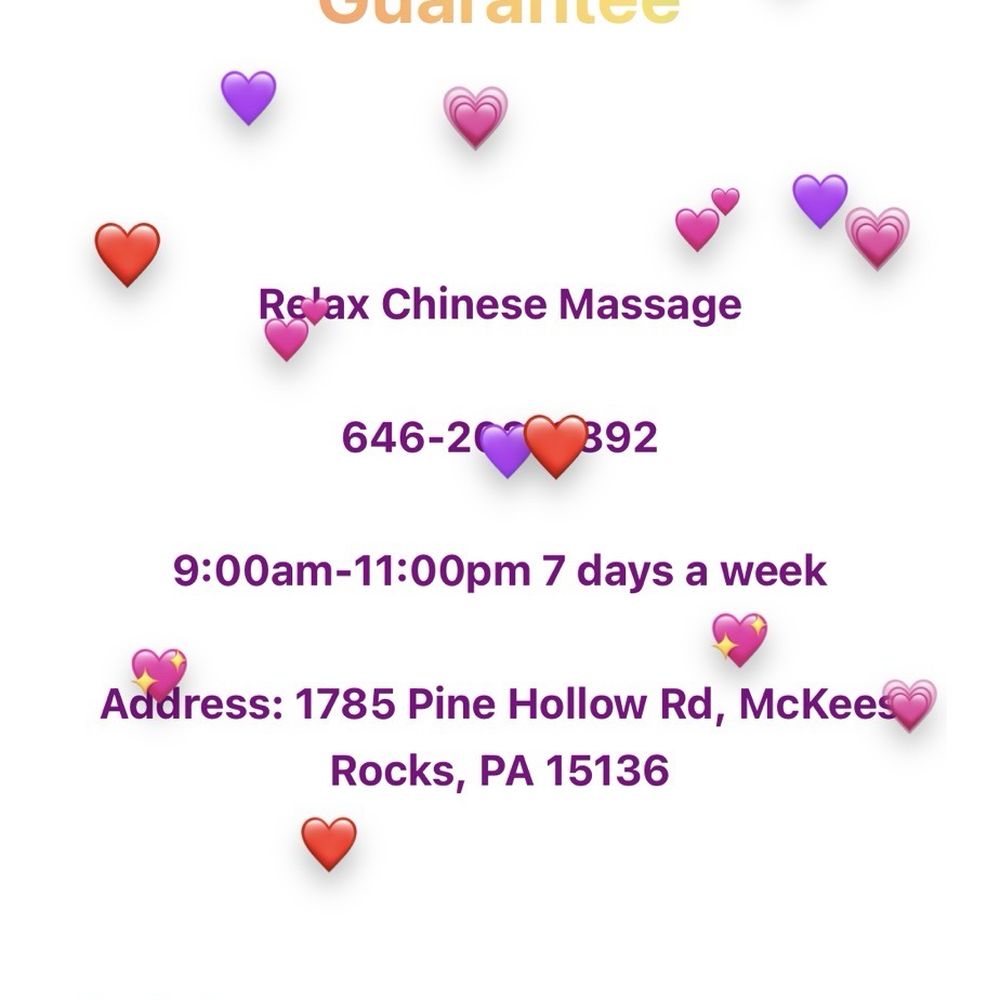 Relax Chinese Massage - This is what i found online about this massage place. I would not go here. - Massage Near Me - McKees Rocks, Pennsylvania
