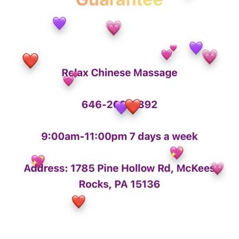 Relax Chinese Massage - This is what i found online about this massage place. I would not go here. - Massage Near Me - McKees Rocks, Pennsylvania Relax Chinese Massage - This is what i found online about this massage place. I would not go here. - Massage Near Me - McKees Rocks, Pennsylvania