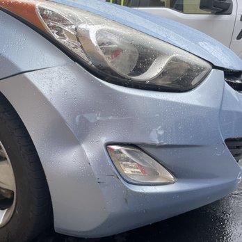 Tip’s Auto Body and Collision Restoration - Hear a good picture of the dent and the scratches before we took it in. - Body Shops Near Me - Riverside, California