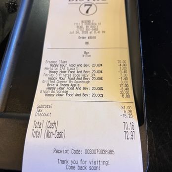 Bistro 7 - 7/24/26 FYI. Snack. Happy hour - New American Near Me - Reno, Nevada