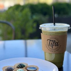 Tifa Chocolate & Gelato - Matcha and chai combine in our Pirates Chai Latte. Enjoy it hot or iced, your call.