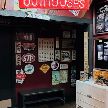 Lambert's Cafe - Outhouses (restrooms) near the front  01-20-2025 - Seafood Near Me - Foley, Alabama