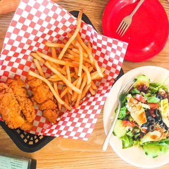 Methow Valley Ciderhouse - Get the Chicken Tenders w/ Fries! The Greek salad was also good. - Cideries Near Me - Winthrop, Washington