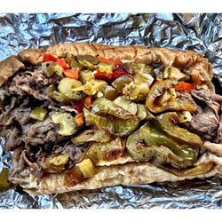 Don's Drive In - Dipped Italian Beef w/ Sweet & Hot Peppers Mozzarella . Big & Testy @ Don's DriveIn. Chicago IL Cool!