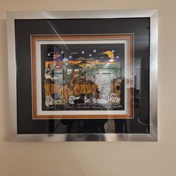 Central Galleries - My piece called "Cat Scratch Fever".This was not in the gallery. Jeff found it for me and we designed the mat and frame work together!
