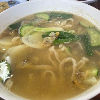 Western Doma Noodles - Noodle soup with clams - Korean Near Me - Los Angeles, California Western Doma Noodles - Noodle soup with clams - Korean Near Me - Los Angeles, California