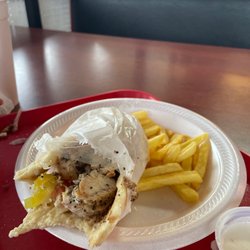 Greek Cafe Grill - Chicken wrap combo