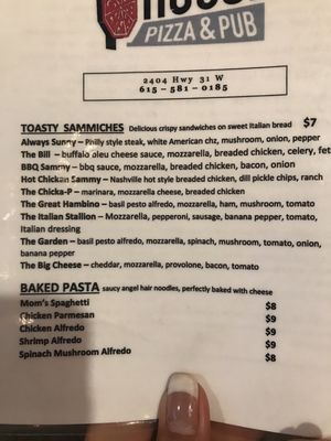 Menu photo 4 White House Pizza and Pub White House, TN