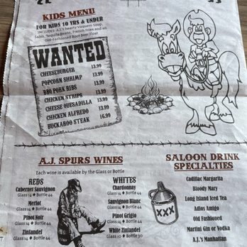 AJ Spurs - Buellton - Menu - Steakhouses Near Me - Buellton, California