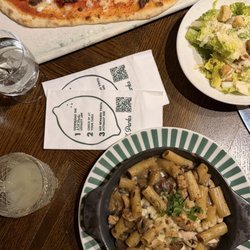 ASK Italian - Penne Pollo Della Casa and burrata pizza