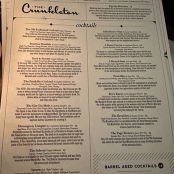 The Crunkleton - Menu - Cocktail Bars Near Me - Charlotte, North Carolina The Crunkleton - Menu - Cocktail Bars Near Me - Charlotte, North Carolina