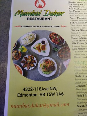 Menu photo 4 Mumbai Dakar Restaurant Edmonton, AB Menu photo 4 Mumbai Dakar Restaurant Edmonton, AB