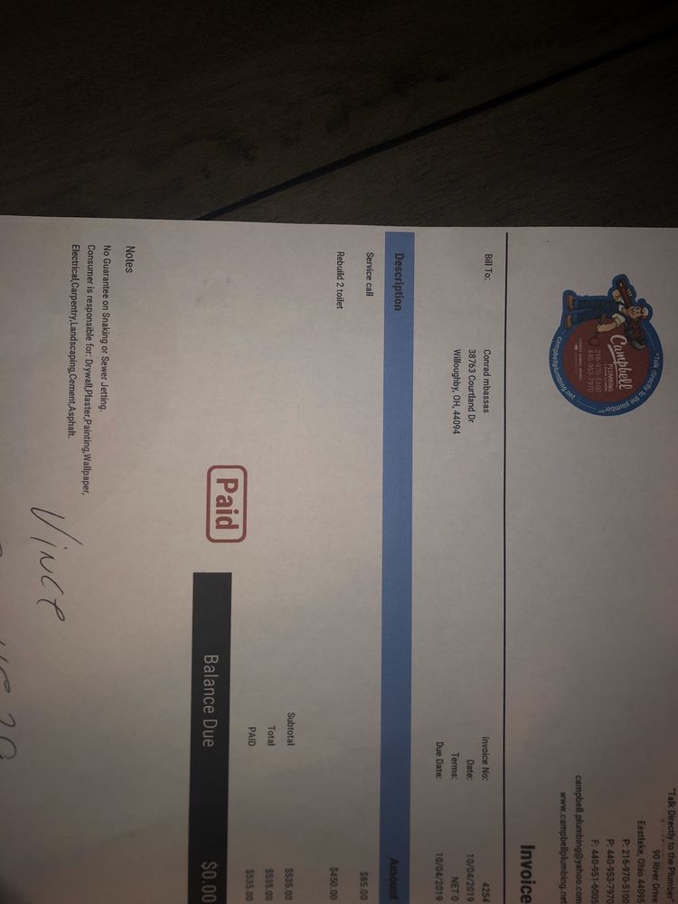 Slide of Campbell Plumbing and Drain Cleaning