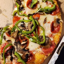 Vocelli's Pizza - Pizza not too long after I got it.