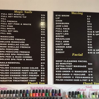 Magic Nails - Pricing - Shellac manicure and regular pedicure with no polish cost me $46. - Nail Salons Near Me - Edmonds, Washington
