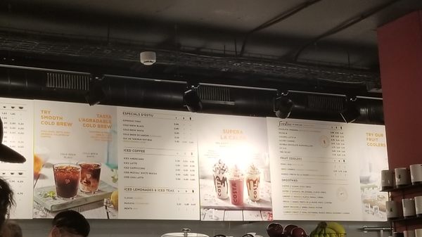 Menu photo 1 Costa Coffee Barcelona, B
