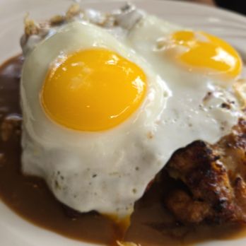 Liliha Bakery - Loco Moco with smoked pork belly - Bakeries Near Me - Honolulu, Hawaii
