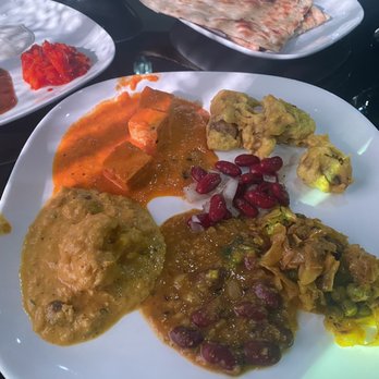 Red Pepper Indian Cuisine - Some of the vegetarian offerings on the buffet - Indian Near Me - Bristol, Virginia Red Pepper Indian Cuisine - Some of the vegetarian offerings on the buffet - Indian Near Me - Bristol, Virginia