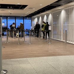 Falck Danmark - Testing center in terminal 2. Not many people on a Monday morning at 8 am.